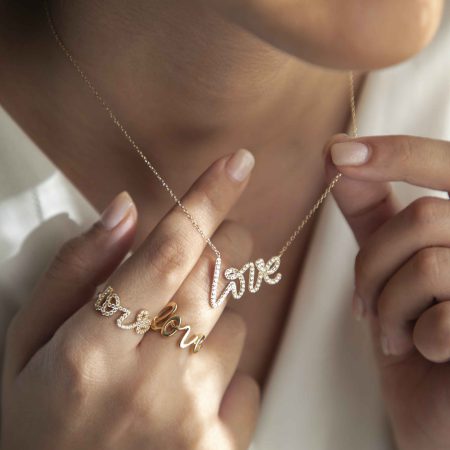 نیم ست طلا love