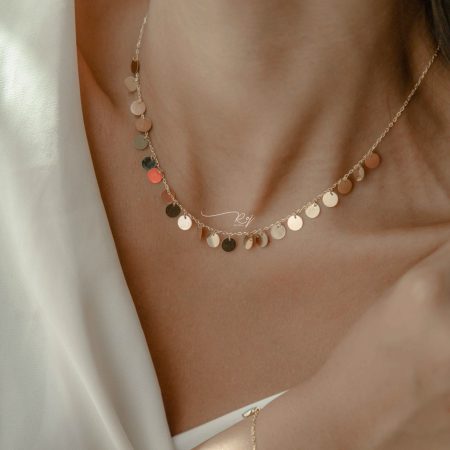 گردنبند طلا پولکی آویز